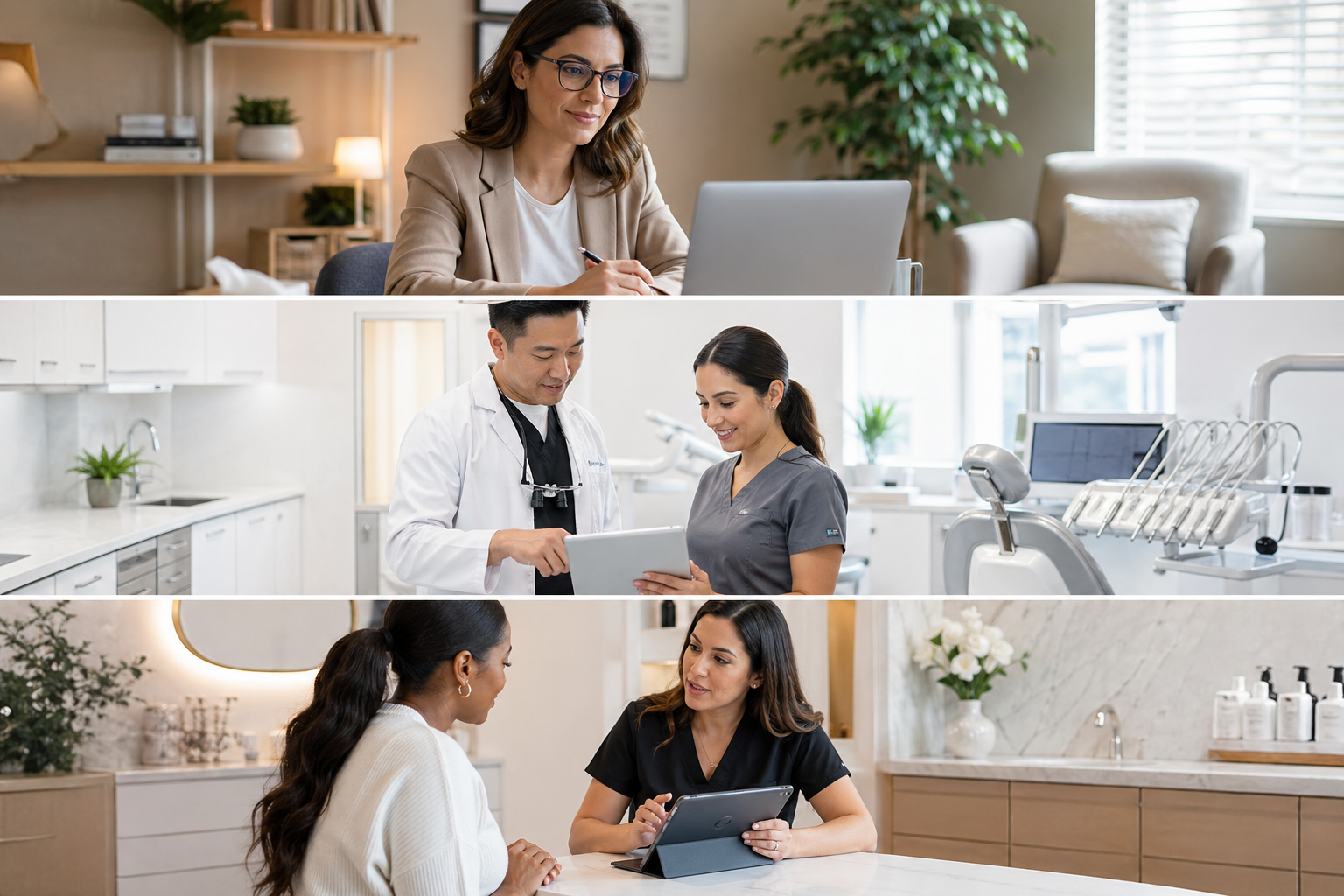 Telehealth provider working with a patient in a professional virtual-care setting